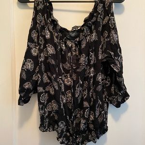 Black Floral Shirt
